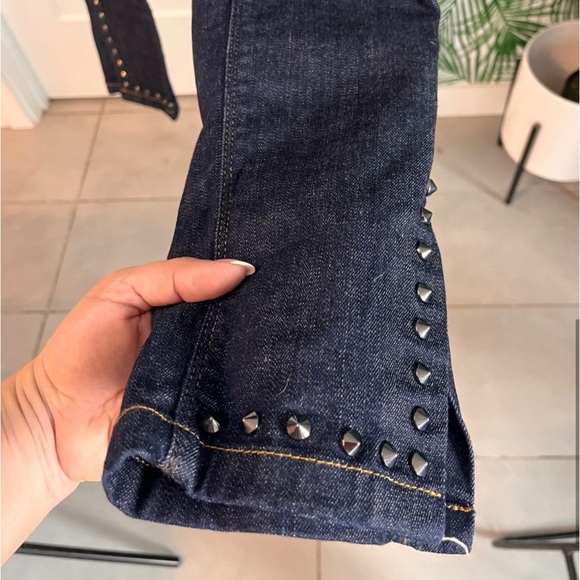 Zadig & Voltaire Eva Vent Straight Jeans with Studded Hem Size 30 NWOT - Picture 3 of 11
